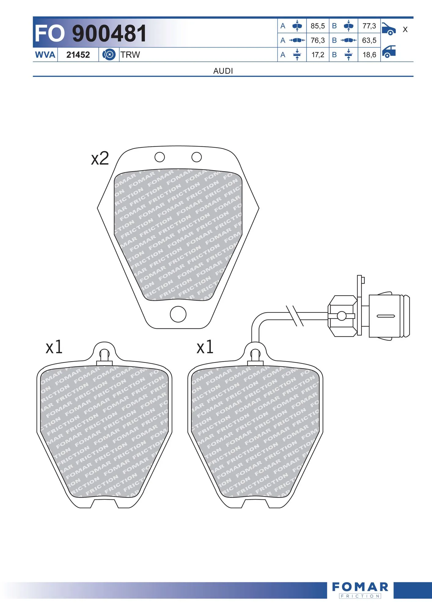 Brake Pad Set, disc brake